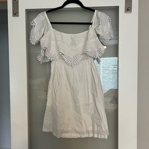 White off the shoulder boho dress